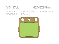 VESRAH Тормозные колодки  VD-127/2JL