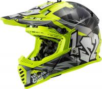 LS2 Мотошлем MX437 FAST MINI CRUSHER черно-желтый