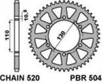 PBR Звезда задняя    504-44   (алюм)