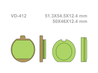 VESRAH Тормозные колодки VD 412