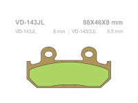 VESRAH Тормозные колодки  VD-143/2JL  (220)