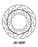 GOLDfren Диск тормозной передний (moto parts) 203-501F
