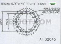 ESJOT Звезда вeдомая X-Wing алюминиевая 53-32045 49WR (moto parts)