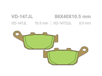 VESRAH Тормозные колодки  VD-147JL  (204)
