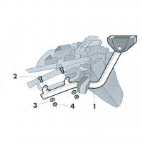 Крепление кофра SHAD Suzuki BANDIT 600/750/1200 94-00, задний