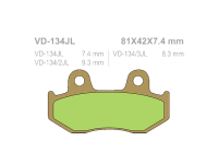 VESRAH Тормозные колодки  VD-134/3JL  (310)