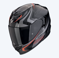 [SCORPION EXO] Мотошлем EXO-520 EVO AIR TERRA, цвет Черный/Серебристый/Красный