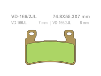 VESRAH Тормозные колодки  VD-166/2RJL  (245)