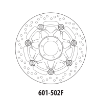 GOLDfren Диск тормозной передний (moto parts) 601-502F