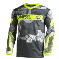 Джерси O'NEAL Element Camo V.22, детская, унисекс серый/желтый