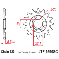 Звезда передняя (ведущая), для 520 цепи, 14 зубьев, с самоочисткой (JT 1590.14SC)