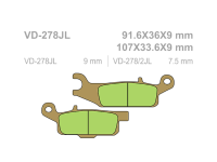 VESRAH Тормозные колодки  VD-278JL