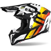 AIROH шлем кросс AVIATOR 3 RAINBOW WHITE GLOSS
