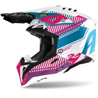 AIROH шлем кросс AVIATOR 3 WAVE PINK CHROME