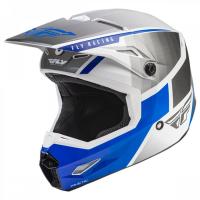 Шлем кроссовый FLY RACING KINETIC Drift, синий/серый/белый