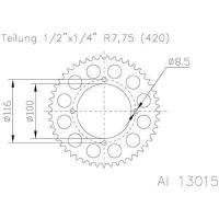 ESJOT Звезда ведомая 51-13015 48 (moto parts)