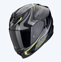 [SCORPION EXO] Мотошлем EXO-520 EVO AIR TERRA, цвет Черный/Серебристый/Желтый