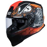 Шлем интеграл ORIGINE DINAMO FIGHTER, Hi-Vis красный/черный матовый