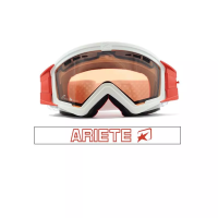 ARIETE Кроссовые очки (маска) MUDMAX - WHITE / DOUBLE ORANGE VENTILATED LENS NO PINS (moto parts)