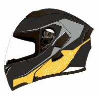 Шлем модуляр ATAKI JK902 Spot, желтый/серый/черный матовый