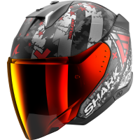 Шлем Shark SKWAL i3 JET HELLCAT Mat Black/Chrome/Red