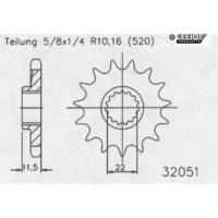 ESJOT Звезда ведущая 50-32051 14 (moto parts)