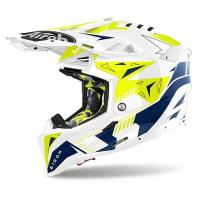 Внедорожный шлем Airoh Aviator 3 Spin Yellow-Blue Gloss