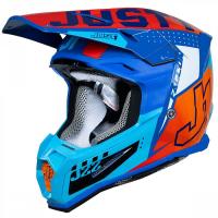Шлем кроссовый JUST1 J22 F FALCON, оранжевый/синий матовый