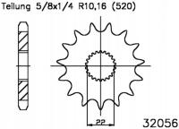 ESJOT Звезда ведущая 50-32056 14 (moto parts)