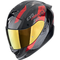 [SCORPION EXO] Мотошлем EXO-1400 EVO II CARBON AIR PLATTED, цвет Карбон/Красный