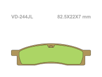 VESRAH Тормозные колодки  VD-244JL