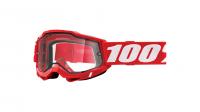 Очки 100% accuri 2 enduro goggle neon red / clear dual lens
