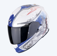 [SCORPION EXO] Мотошлем EXO-491 RUN, цвет Белый/Синий/Серебристый