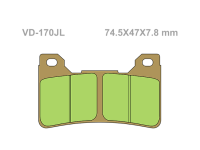 VESRAH Тормозные колодки  VD-170JL  (301)