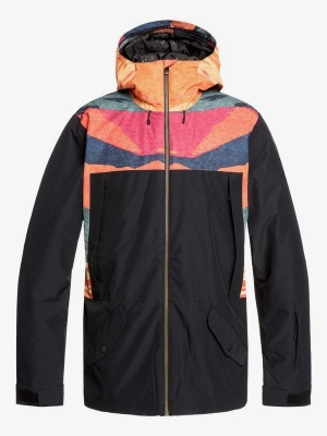 QUIKSILVER КУРТКА СНОУБОРДИЧЕСКАЯ TR AMBITION JK M SNJT NML6 APRICOT ORANGE TR SUNRISES фото в интернет-магазине FrontFlip.Ru