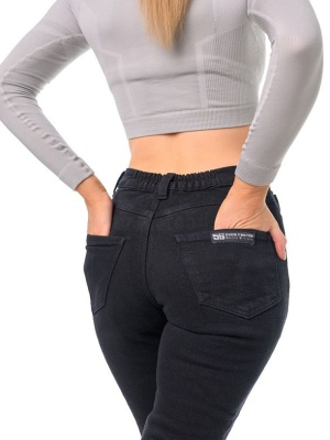 STARKS Мотоджинсы ZENA LITE, жен., Slim fit, черные фото в интернет-магазине FrontFlip.Ru