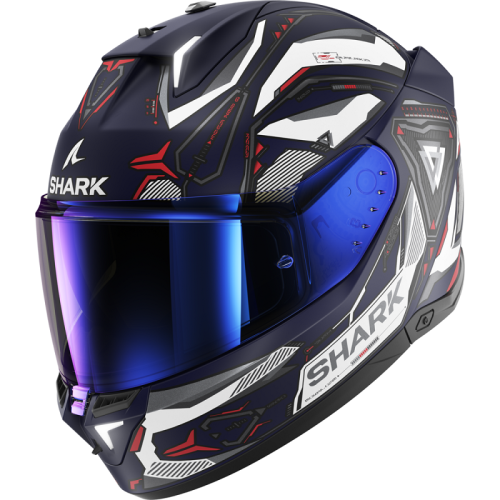 Шлем Shark SKWAL i3 LINIK MAT Blue/White/Red фото в интернет-магазине FrontFlip.Ru