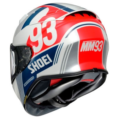 SHOEI Мотошлем NXR 2 MM93 RETRO бело-сине-красный, TC-10 фото в интернет-магазине FrontFlip.Ru