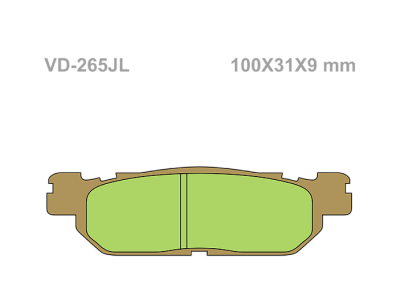 VESRAH Тормозные колодки  VD-265JL  (266) фото в интернет-магазине FrontFlip.Ru