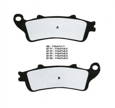 NISSIN Тормозные колодки  2P-250ST-F2  (165/3) фото в интернет-магазине FrontFlip.Ru
