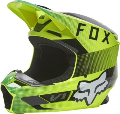 Мотошлем Fox V1 Ridl Helmet Flow Yellow фото в интернет-магазине FrontFlip.Ru
