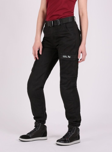 Мотоштаны женские INFLAME LADY CARGO WATERPROOF, цвет черный фото в интернет-магазине FrontFlip.Ru