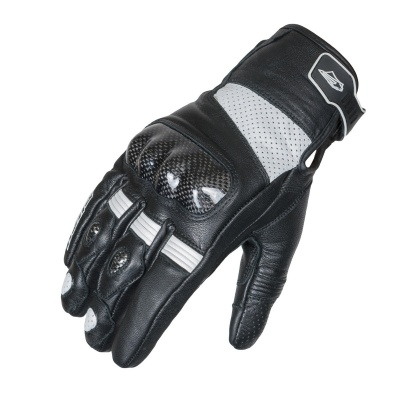 [RUSH] Перчатки BLAST кожа, цвет Черный/Белый фото в интернет-магазине FrontFlip.Ru