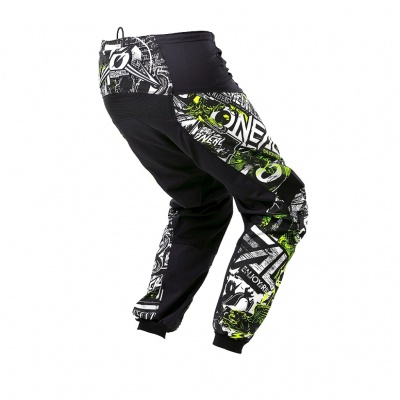 Штаны кросс-эндуро O'NEAL Element Attack, мужской(ие) черный/зеленый фото в интернет-магазине FrontFlip.Ru