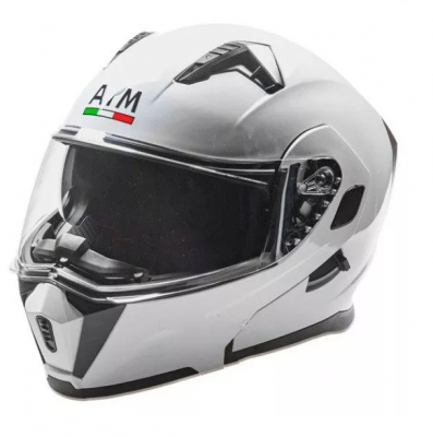 Шлем AiM JK906 White Glossy фото в интернет-магазине FrontFlip.Ru