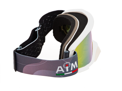 Очки снегоходные с двойной линзой AiM (PRO) 186-103 White Glossy фото в интернет-магазине FrontFlip.Ru