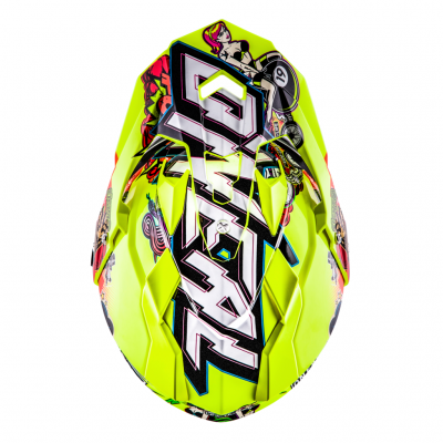 Шлем кроссовый со стеклом O'NEAL Sierra Crank V.22, глянец разноцветный фото в интернет-магазине FrontFlip.Ru