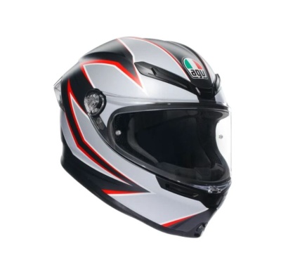 Шлем AGV K6 S E2206 MPLK Flash Matt Black/Grey/Red фото в интернет-магазине FrontFlip.Ru