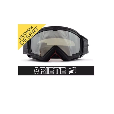 ARIETE Кроссовые очки (маска) MUDMAX RALLY - BLACK / SILVER LENS CAT3 (moto parts) фото в интернет-магазине FrontFlip.Ru