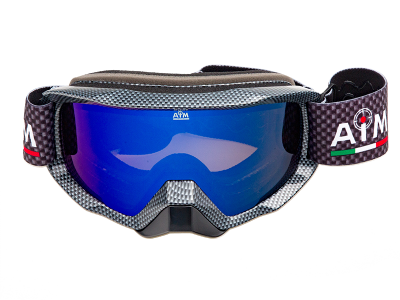 Очки снегоходные с двойной линзой AiM (PRO) 186-102 Carbon Glossy фото в интернет-магазине FrontFlip.Ru
